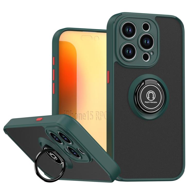 Capa para telemóvel Q Shadow 1 Series TPU + PC com anel, para iPhone 16 Pro, para iPhone 16 Plus, para iPhone 15 Pro Max, para iPhone 15 Pro, para iPhone 15 Plus, para iPhone 15