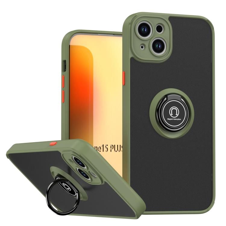 Capa para telemóvel Q Shadow 1 Series TPU + PC com anel, para iPhone 16 Pro, para iPhone 16 Plus, para iPhone 15 Pro Max, para iPhone 15 Pro, para iPhone 15 Plus, para iPhone 15