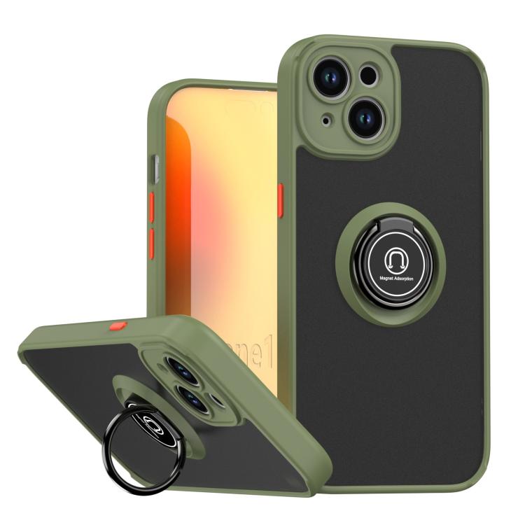 Capa para telemóvel Q Shadow 1 Series TPU + PC com anel, para iPhone 16 Pro, para iPhone 16 Plus, para iPhone 15 Pro Max, para iPhone 15 Pro, para iPhone 15 Plus, para iPhone 15