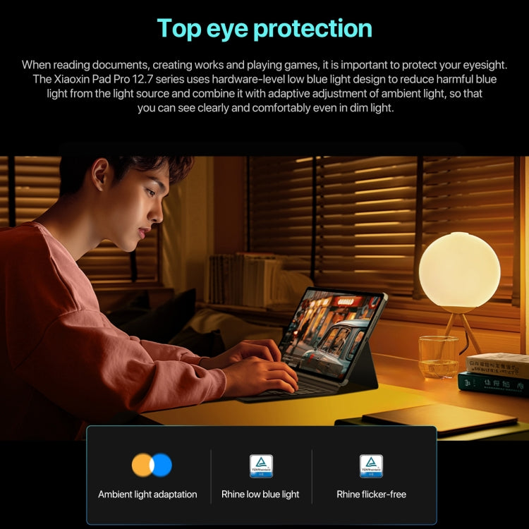 Lenovo Xiaoxin Pad Pro Tablet WiFi 12,7 polegadas 2025, ZUI 16, MediaTek Dimensity 8300 Octa Core, Suporte a Impressão Digital e Reconhecimento Facial, 8GB+128GB, 8GB+256GB, 12GB+256GB