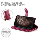 Carteira com fecho e nove compartimentos para cartões, capa de couro para telemóvel, para iPhone 11 Pro Max, para iPhone 11, para iPhone 11 Pro