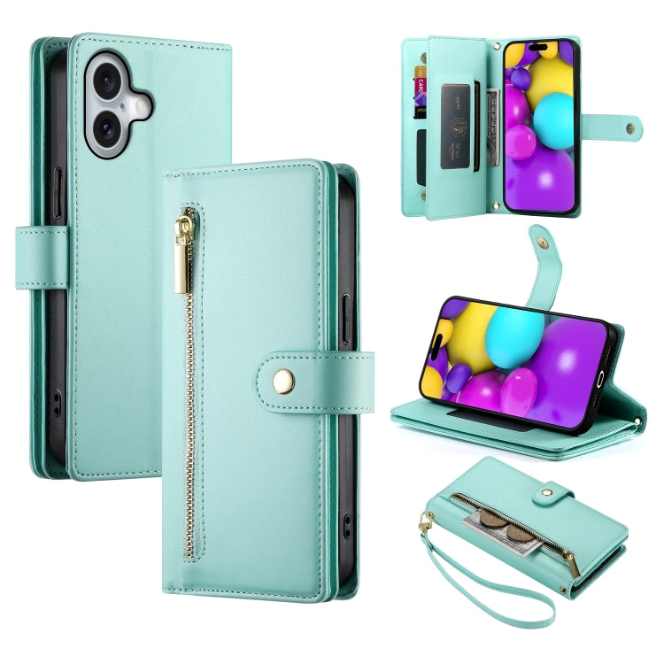 Carteira com fecho e nove compartimentos para cartões, capa de couro para telemóvel, para iPhone 17 Pro Max, para iPhone 17 Pro, para iPhone 17, para iPhone Air, para iPhone 16e, para iPhone 16 Pro Max, para iPhone 16 Pro, para iPhone 16 Plus