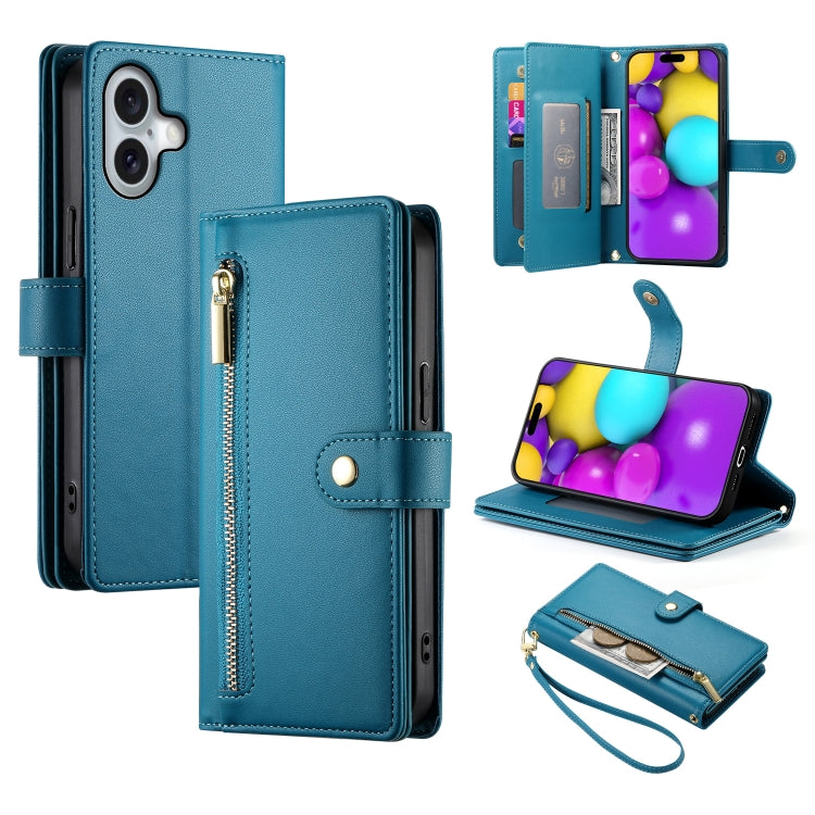 Carteira com fecho e nove compartimentos para cartões, capa de couro para telemóvel, para iPhone 17 Pro Max, para iPhone 17 Pro, para iPhone 17, para iPhone Air, para iPhone 16e, para iPhone 16 Pro Max, para iPhone 16 Pro, para iPhone 16 Plus