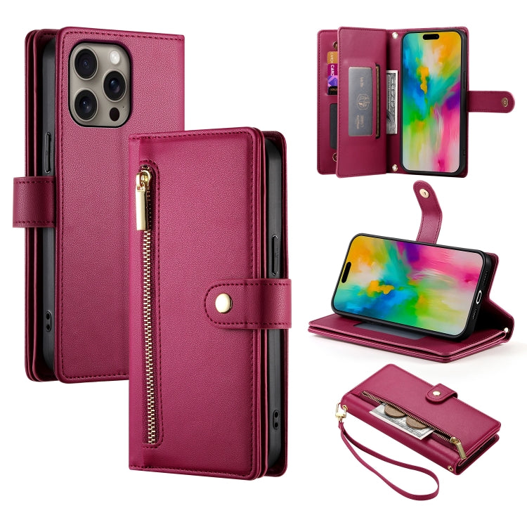 Carteira com fecho e nove compartimentos para cartões, capa de couro para telemóvel, para iPhone 17 Pro Max, para iPhone 17 Pro, para iPhone 17, para iPhone Air, para iPhone 16e, para iPhone 16 Pro Max, para iPhone 16 Pro, para iPhone 16 Plus