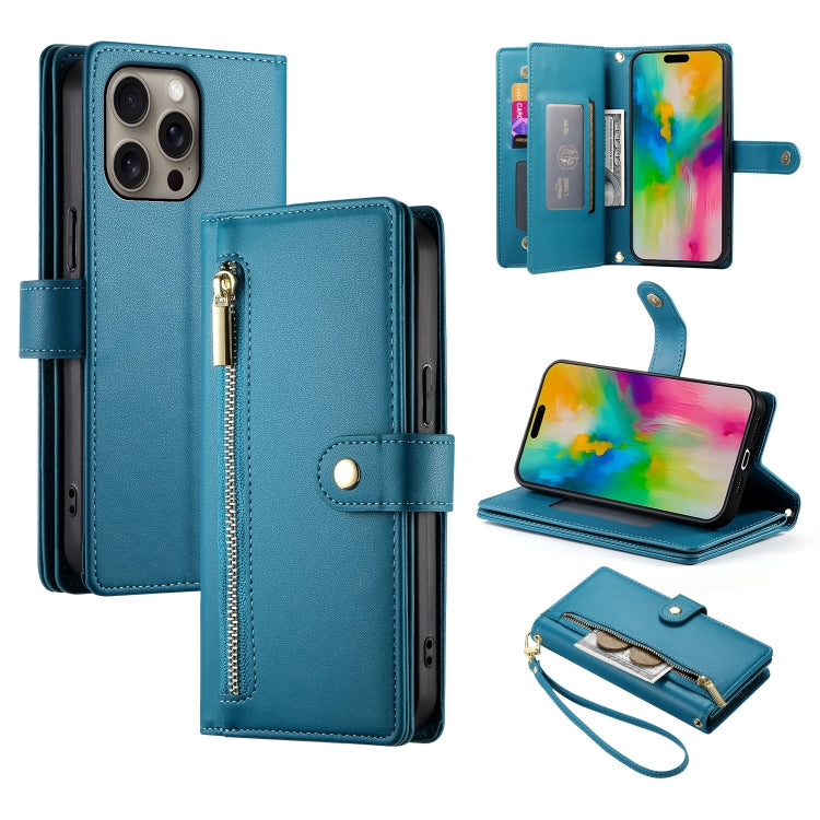 Carteira com fecho e nove compartimentos para cartões, capa de couro para telemóvel, para iPhone 17 Pro Max, para iPhone 17 Pro, para iPhone 17, para iPhone Air, para iPhone 16e, para iPhone 16 Pro Max, para iPhone 16 Pro, para iPhone 16 Plus