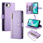 Carteira com fecho e nove compartimentos para cartões, capa de couro para telemóvel, para iPhone 17 Pro Max, para iPhone 17 Pro, para iPhone 17, para iPhone Air, para iPhone 16e, para iPhone 16 Pro Max, para iPhone 16 Pro, para iPhone 16 Plus
