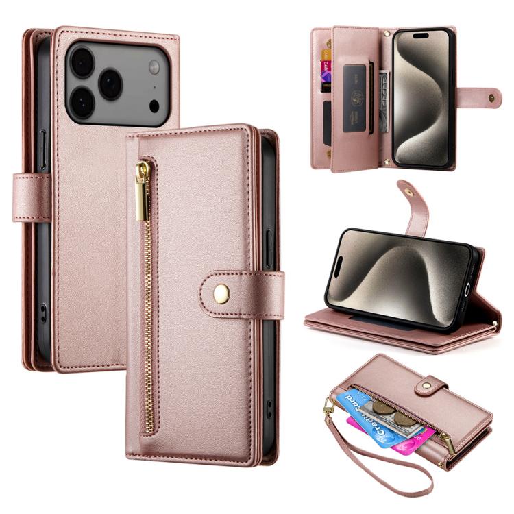 Carteira com fecho e nove compartimentos para cartões, capa de couro para telemóvel, para iPhone 17 Pro Max, para iPhone 17 Pro, para iPhone 17, para iPhone Air, para iPhone 16e, para iPhone 16 Pro Max, para iPhone 16 Pro, para iPhone 16 Plus