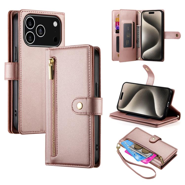 Carteira com fecho e nove compartimentos para cartões, capa de couro para telemóvel, para iPhone 17 Pro Max, para iPhone 17 Pro, para iPhone 17, para iPhone Air, para iPhone 16e, para iPhone 16 Pro Max, para iPhone 16 Pro, para iPhone 16 Plus