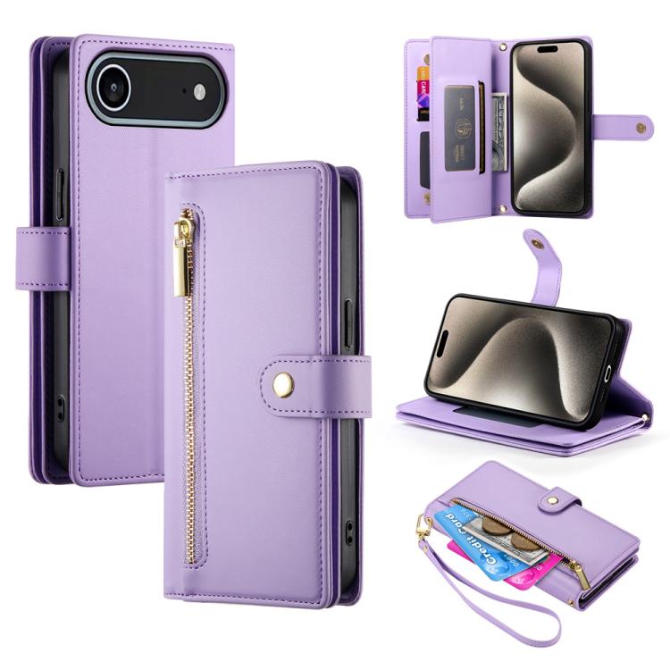 Carteira com fecho e nove compartimentos para cartões, capa de couro para telemóvel, para iPhone 17 Pro Max, para iPhone 17 Pro, para iPhone 17, para iPhone Air, para iPhone 16e, para iPhone 16 Pro Max, para iPhone 16 Pro, para iPhone 16 Plus