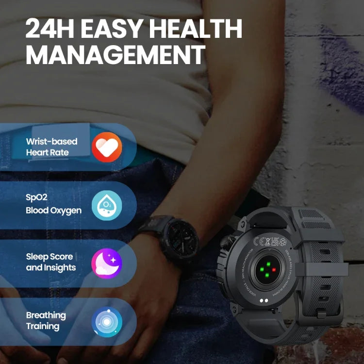 Relógio Inteligente Zeblaze Ares 3 Plus de 1,43 polegadas para Fitness e Bem-Estar Suporta Monitorização de Saúde 24H