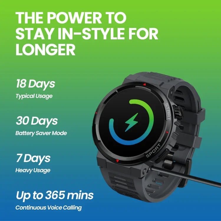 Relógio Inteligente Zeblaze Ares 3 Plus de 1,43 polegadas para Fitness e Bem-Estar Suporta Monitorização de Saúde 24H