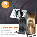 Câmara de inspeção endoscópica digital industrial impermeável HD 3 em 1 inskam107 3,9mm, cabo rígido de 1m, cabo rígido de 3,5m, cabo rígido de 5m