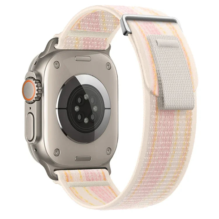 Correia de Relógio de Nylon com Dupla Secção e Laço, Para Apple Watch Ultra 2 49mm, Para Apple Watch Série 9 45mm
