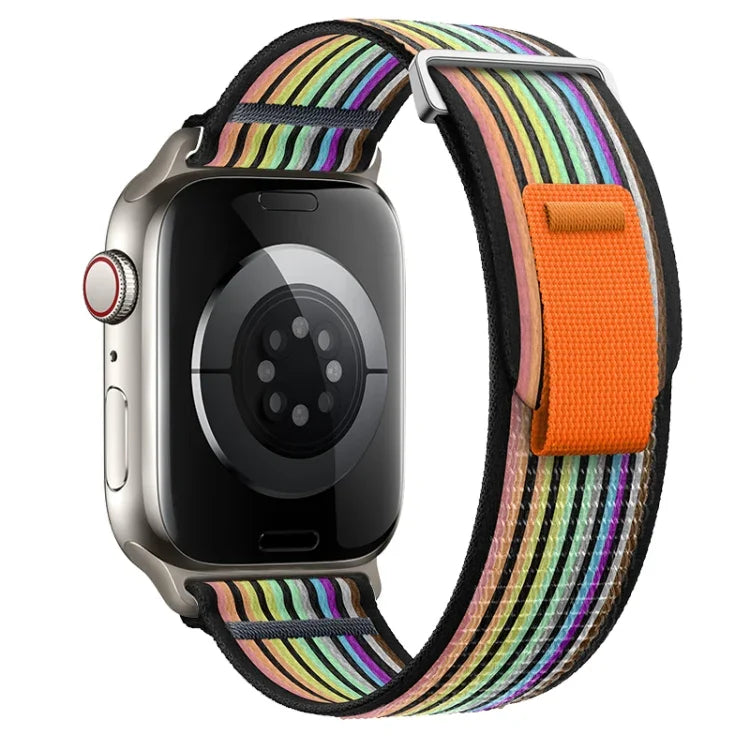Dual-Section Loop Nylon Watch Band, For Apple Watch Ultra 2 49mm, For Apple Watch Series 9 45mm