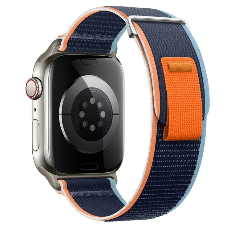 Dual-Section Loop Nylon Watch Band, For Apple Watch Series 9 41mm, For Apple Watch Ultra 49mm