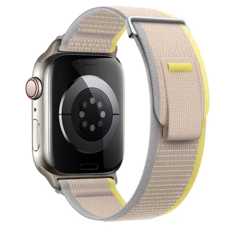 Dual-Section Loop Nylon Watch Band, For Apple Watch Series 7 41mm, For Apple Watch Series 7 45mm