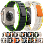Dual-Section Loop Nylon Watch Band, For Apple Watch Series 9 41mm, For Apple Watch Ultra 49mm
