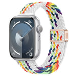 Correia de Relógio Trançada de Nylon com Fivela Magnética Slim, Para Apple Watch Series 9 41mm, Para Apple Watch Ultra 49mm