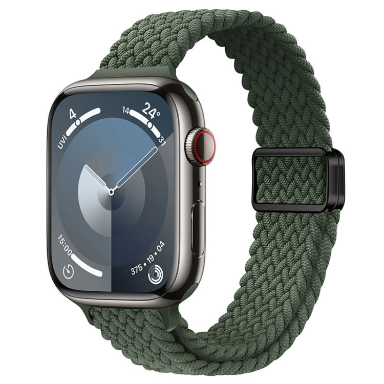 Correia de Relógio Trançada de Nylon com Fivela Magnética Slim, Para Apple Watch Series 9 41mm, Para Apple Watch Ultra 49mm