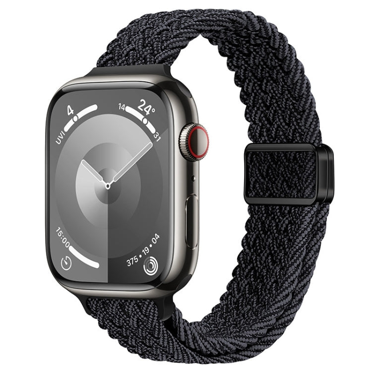 Correia de Relógio Trançada de Nylon com Fivela Magnética Slim, Para Apple Watch Series 9 41mm, Para Apple Watch Ultra 49mm