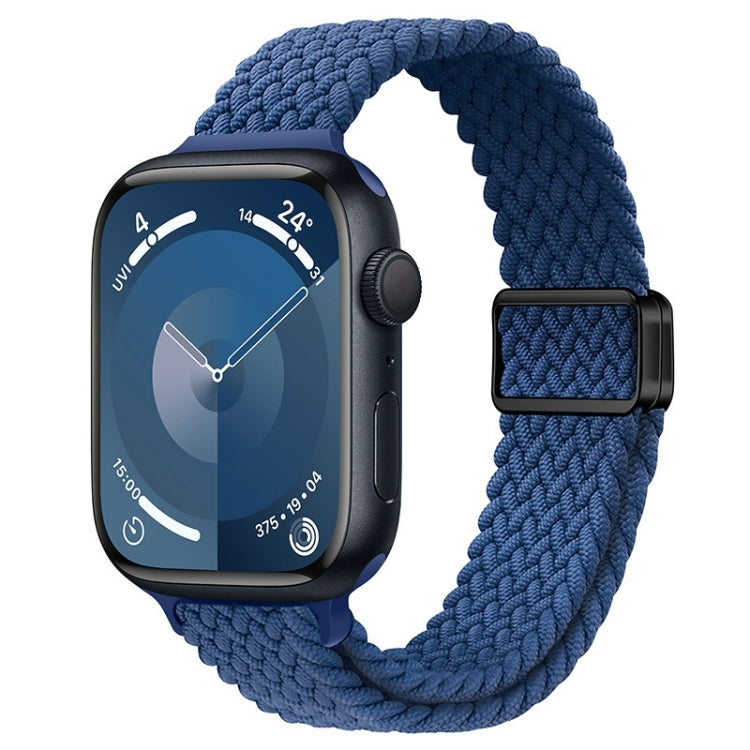 Correia de Relógio Trançada de Nylon com Fivela Magnética Slim, Para Apple Watch Series 9 41mm, Para Apple Watch Ultra 49mm
