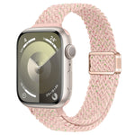 Correia de Relógio Trançada de Nylon com Fivela Magnética Slim, Para Apple Watch Series 9 41mm, Para Apple Watch Ultra 49mm