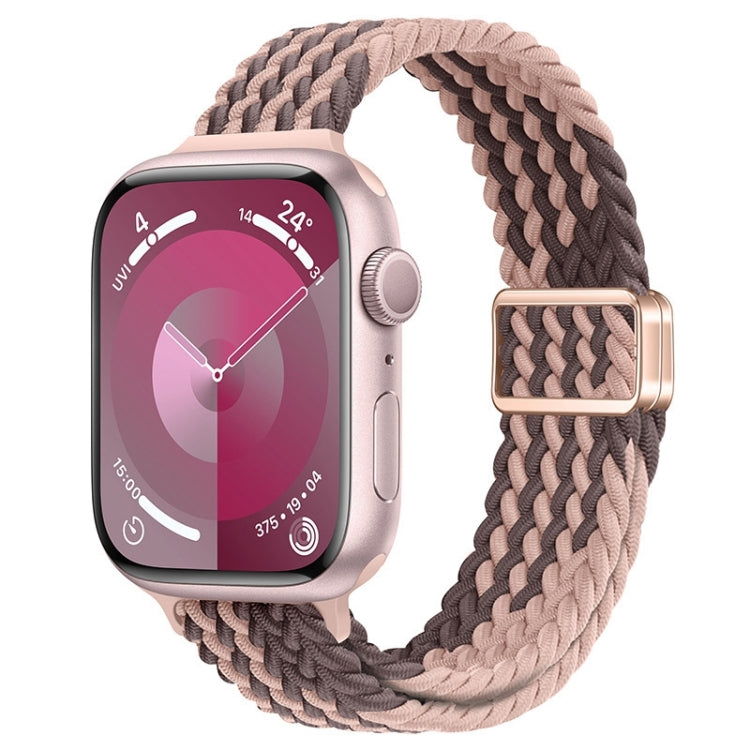 Correia de Relógio Trançada de Nylon com Fivela Magnética Slim, Para Apple Watch Series 9 41mm, Para Apple Watch Ultra 49mm