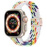 Correia de Relógio Trançada de Nylon com Fivela Magnética Slim, Para Apple Watch Series 9 41mm, Para Apple Watch Ultra 49mm