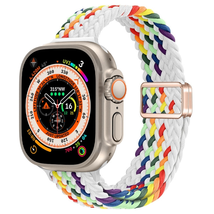 Correia de Relógio Trançada de Nylon com Fivela Magnética Slim, Para Apple Watch Series 9 41mm, Para Apple Watch Ultra 49mm