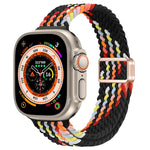 Correia de Relógio Trançada de Nylon com Fivela Magnética Slim, Para Apple Watch Series 9 41mm, Para Apple Watch Ultra 49mm