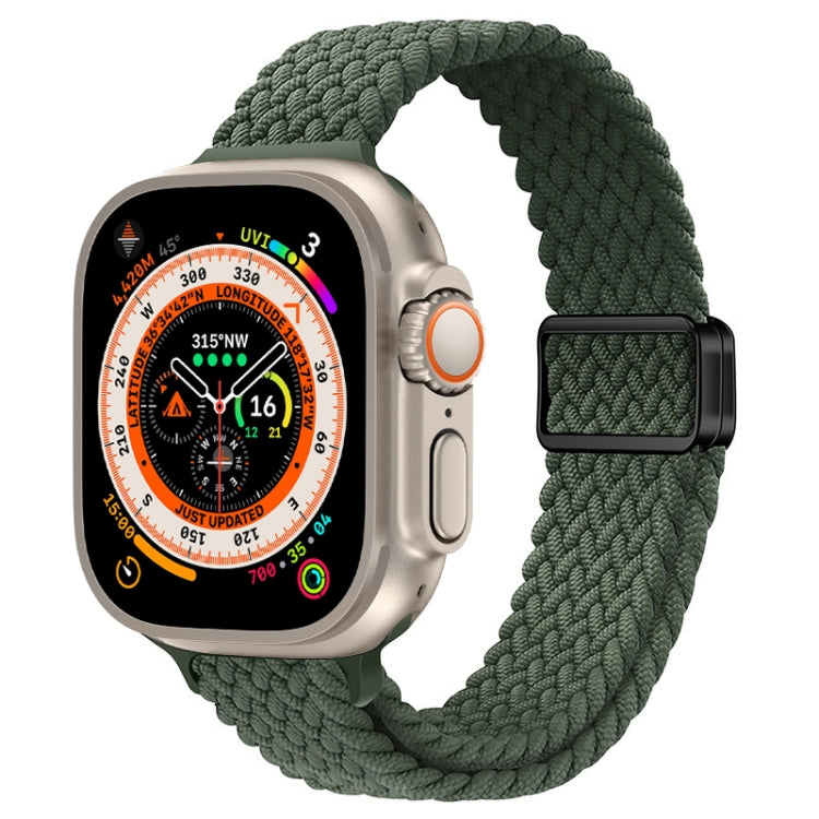 Correia de Relógio Trançada de Nylon com Fivela Magnética Slim, Para Apple Watch Series 9 41mm, Para Apple Watch Ultra 49mm
