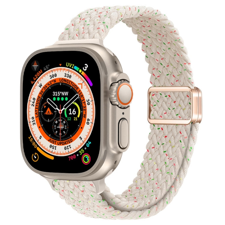 Correia de Relógio Trançada de Nylon com Fivela Magnética Slim, Para Apple Watch Series 9 41mm, Para Apple Watch Ultra 49mm