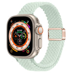 Correia de Relógio Trançada de Nylon com Fivela Magnética Slim, Para Apple Watch Series 9 41mm, Para Apple Watch Ultra 49mm