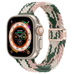 Correia de Relógio Trançada de Nylon com Fivela Magnética Slim, Para Apple Watch Series 9 41mm, Para Apple Watch Ultra 49mm