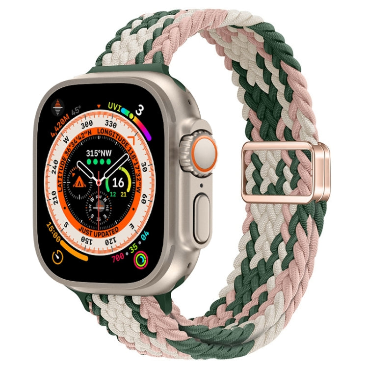 Correia de Relógio Trançada de Nylon com Fivela Magnética Slim, Para Apple Watch Series 9 41mm, Para Apple Watch Ultra 49mm