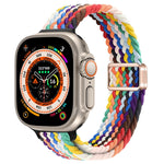 Correia de Relógio Trançada de Nylon com Fivela Magnética Slim, Para Apple Watch Series 9 41mm, Para Apple Watch Ultra 49mm