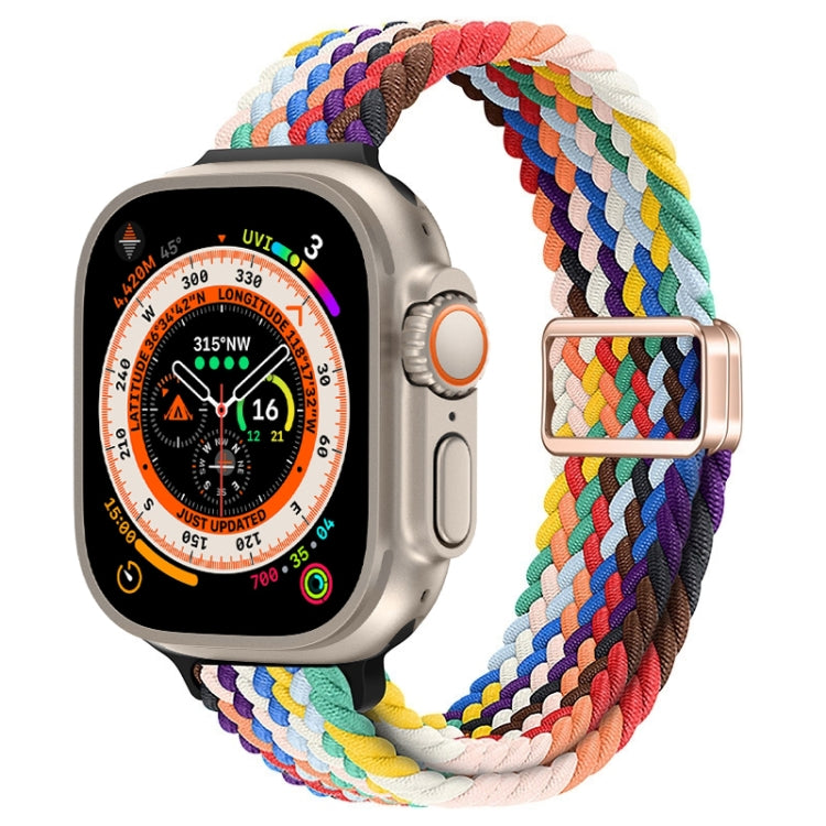Correia de Relógio Trançada de Nylon com Fivela Magnética Slim, Para Apple Watch Series 9 41mm, Para Apple Watch Ultra 49mm