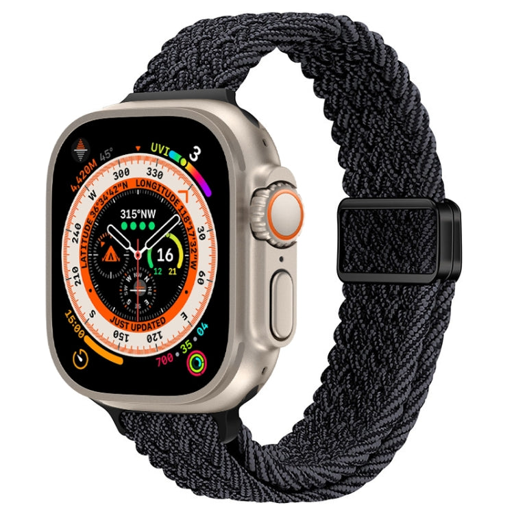 Correia de Relógio Trançada de Nylon com Fivela Magnética Slim, Para Apple Watch Series 9 41mm, Para Apple Watch Ultra 49mm