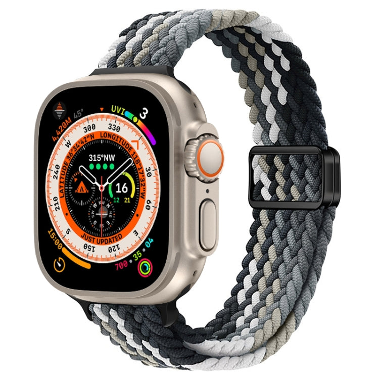 Correia de Relógio Trançada de Nylon com Fivela Magnética Slim, Para Apple Watch Series 9 41mm, Para Apple Watch Ultra 49mm