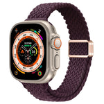 Correia de Relógio Trançada de Nylon com Fivela Magnética Slim, Para Apple Watch Series 9 41mm, Para Apple Watch Ultra 49mm