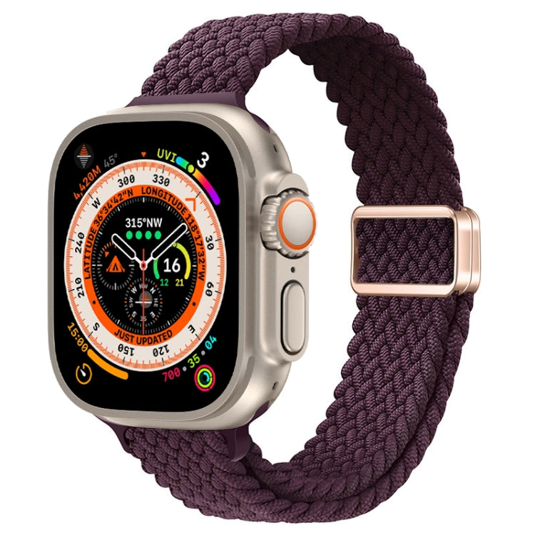 Correia de Relógio Trançada de Nylon com Fivela Magnética Slim, Para Apple Watch Series 9 41mm, Para Apple Watch Ultra 49mm