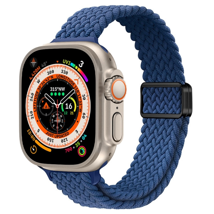 Correia de Relógio Trançada de Nylon com Fivela Magnética Slim, Para Apple Watch Series 9 41mm, Para Apple Watch Ultra 49mm
