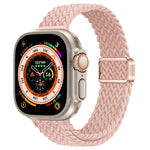 Correia de Relógio Trançada de Nylon com Fivela Magnética Slim, Para Apple Watch Series 9 41mm, Para Apple Watch Ultra 49mm