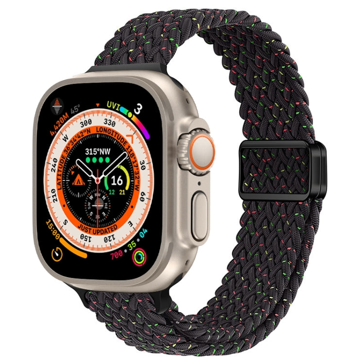 Correia de Relógio Trançada de Nylon com Fivela Magnética Slim, Para Apple Watch Series 9 41mm, Para Apple Watch Ultra 49mm
