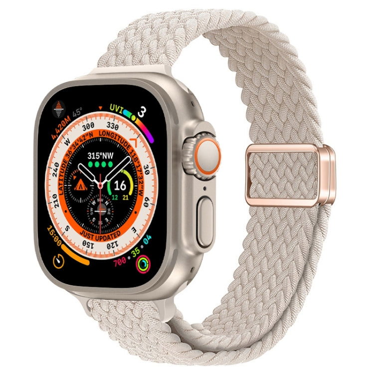 Correia de Relógio Trançada de Nylon com Fivela Magnética Slim, Para Apple Watch Series 9 41mm, Para Apple Watch Ultra 49mm