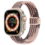 Correia de Relógio Trançada de Nylon com Fivela Magnética Slim, Para Apple Watch Series 9 41mm, Para Apple Watch Ultra 49mm