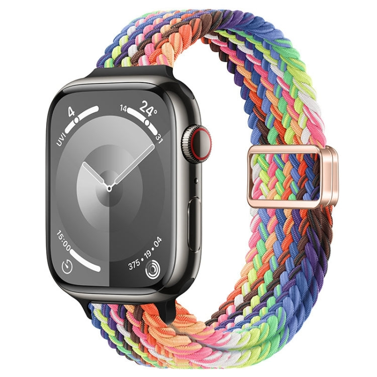 Correia de Relógio Trançada de Nylon com Fivela Magnética Slim, Para Apple Watch Series 8 41mm, Para Apple Watch Series 8 45mm