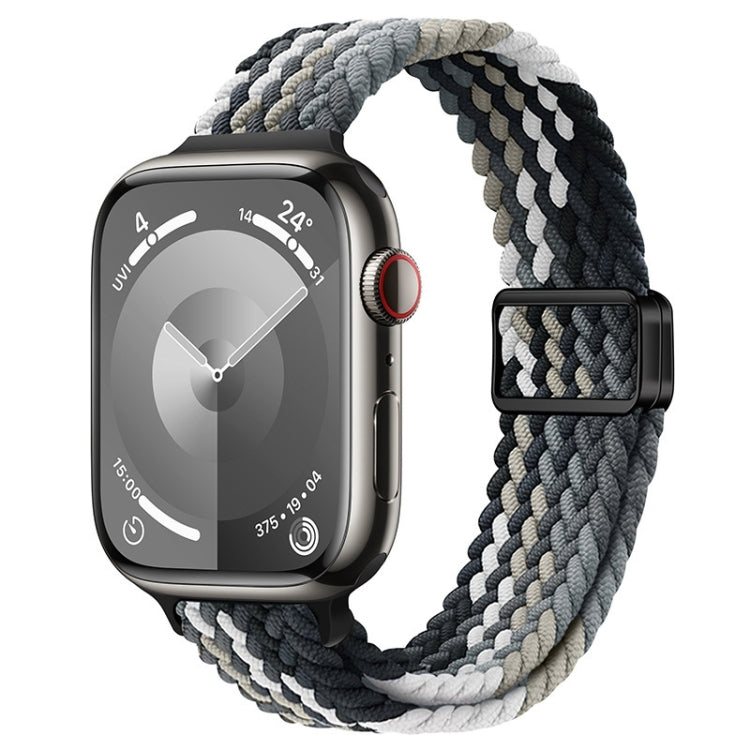 Correia de Relógio Trançada de Nylon com Fivela Magnética Slim, Para Apple Watch Series 8 41mm, Para Apple Watch Series 8 45mm