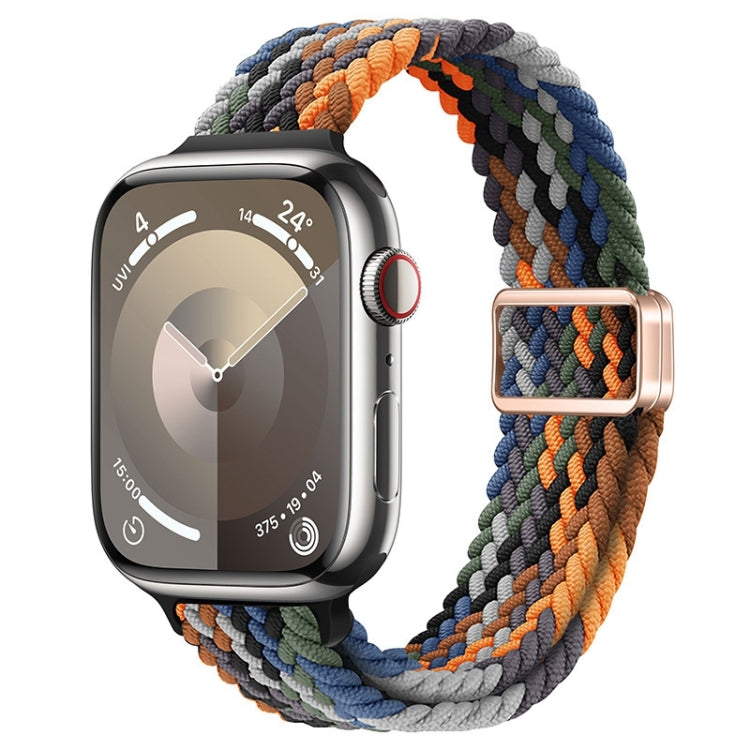 Correia de Relógio Trançada de Nylon com Fivela Magnética Slim, Para Apple Watch Series 8 41mm, Para Apple Watch Series 8 45mm