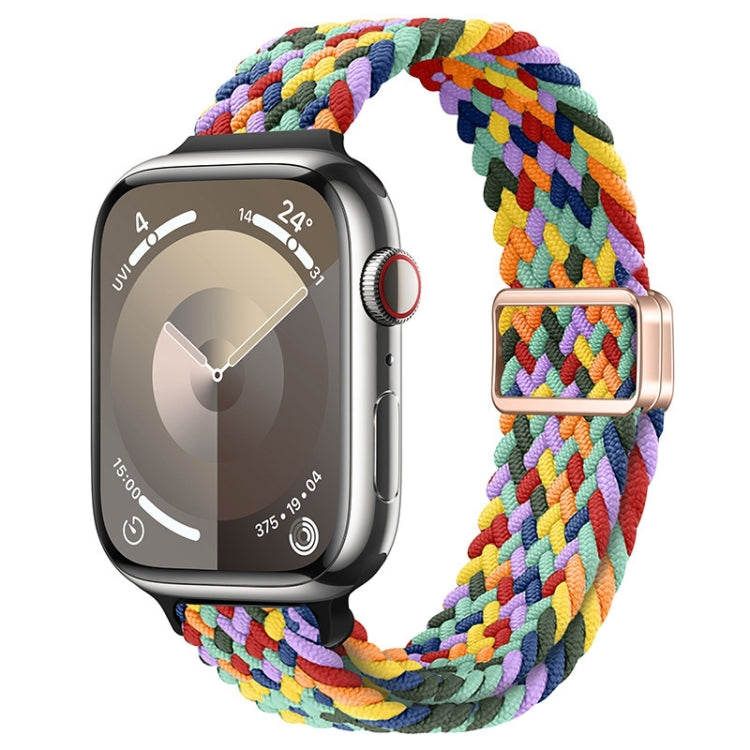 Correia de Relógio Trançada de Nylon com Fivela Magnética Slim, Para Apple Watch Series 8 41mm, Para Apple Watch Series 8 45mm